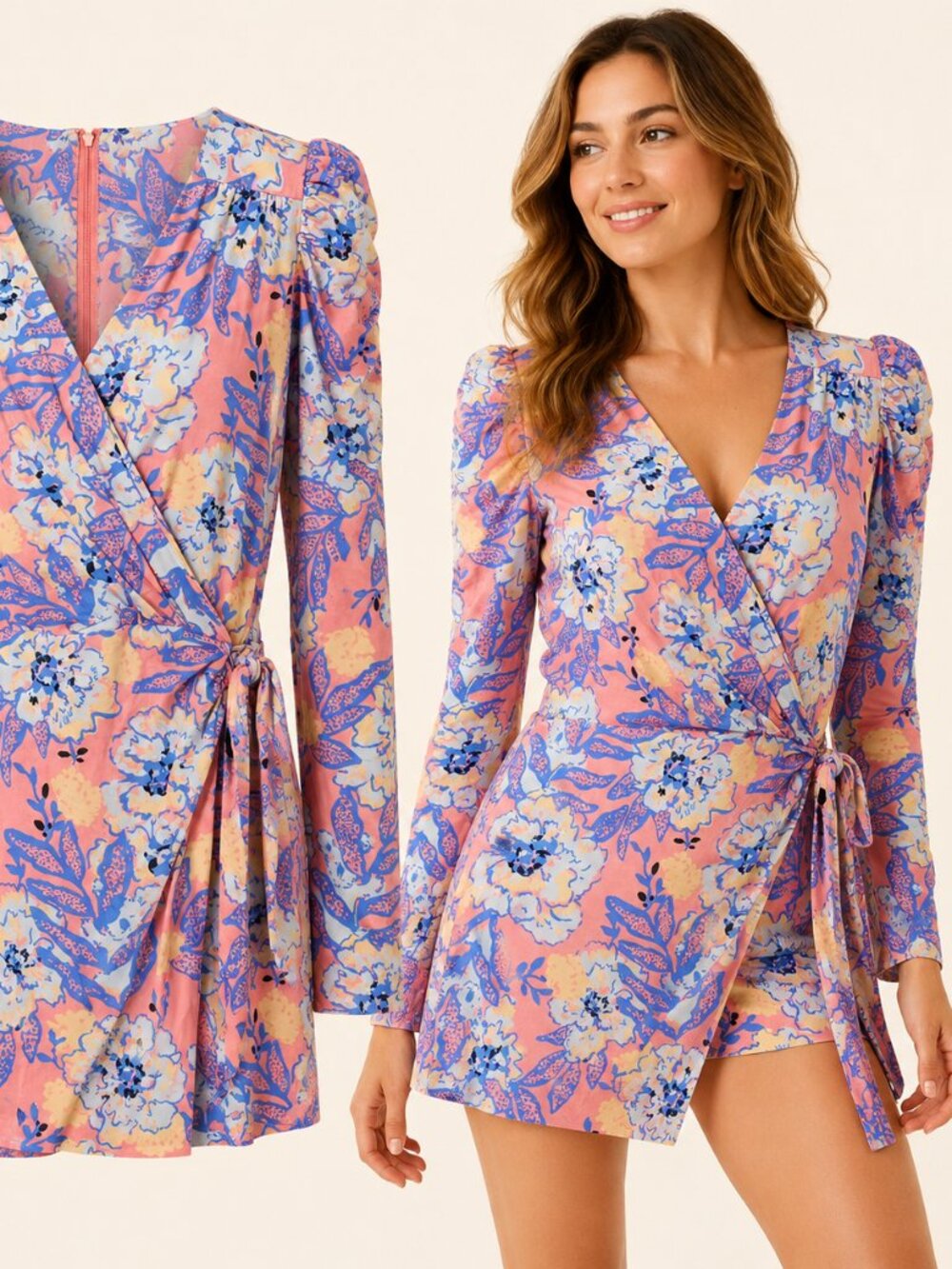 Lilly Pulitzer Sleeved Romper 8 Floral Resort Honeymoon Vacation Beach Ballet